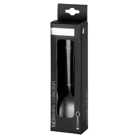 Łyżeczki do Herbaty Stal Nierdzewna Czarne 4 Szt. 15 cm EXCELLENT HOUSEWARE