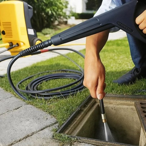 Wąż do Czyszczenia Przepychania Kanalizacji Odpływów Rur 20m Adaptery Myjek