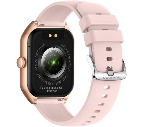 Smartwatch Damski Rubicon RNCF03-5 Różowe złoto Bransoleta + Pasek