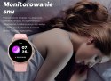 Smartwatch Damski GRAVITY GT12-1 Czarny Pasek Silikonowy + Czarna Bransoleta