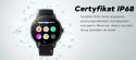 Smartwatch Damski GRAVITY GT12-4 Czarny Pasek Silikonowy + Bransoleta Różowe Złoto