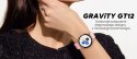 Smartwatch Damski GRAVITY GT12-5 Szary Pasek Silikonowy + Bransoleta Różowe Złoto
