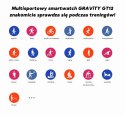 Smartwatch Damski GRAVITY GT12-5 Szary Pasek Silikonowy + Bransoleta Różowe Złoto