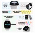 Smartwatch Damski GRAVITY GT18-8 Beżowy Pasek Silikonowy + Biały Pasek