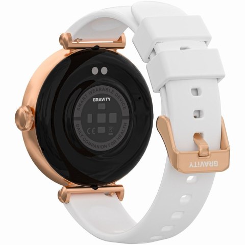 Smartwatch Gravity Różowe Złoto Biały 2 Paski GT26-2
