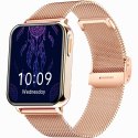 Smartwatch Gravity Różowe Złoto Bordowy 2 Paski GT17-6