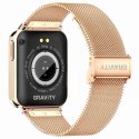 Smartwatch Gravity Różowe Złoto Czarny 2 Paski GT17-5