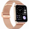 Smartwatch Gravity Różowe Złoto Fioletowy 2 Paski GT17-3