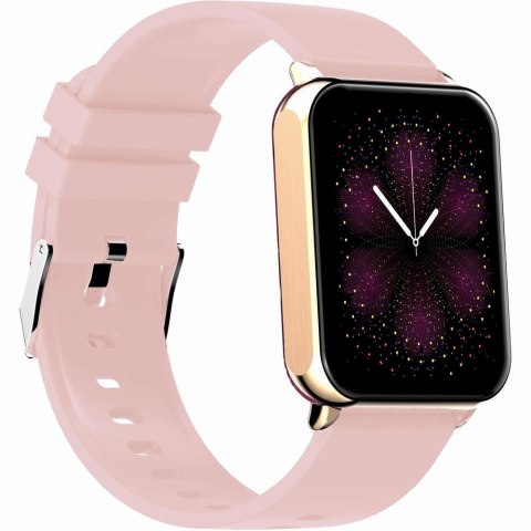 Smartwatch Gravity Różowe Złoto Różowy 2 Paski GT17-1