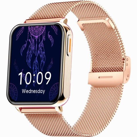 Smartwatch Gravity Różowe Złoto Szary 2 Paski GT17-4