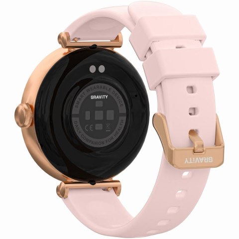 Smartwatch Gravity Różowe Złoto-srebrny Różowy 2 Paski GT26-4