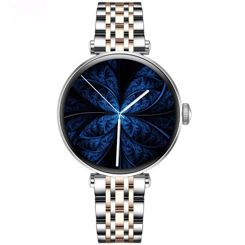 Smartwatch Gravity Srebrno Różowe Złoto Czarny 2 Paski GT26-5