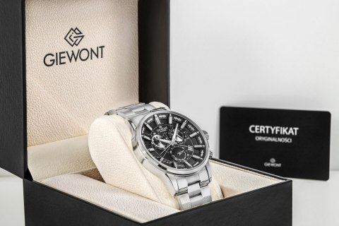 Zegarek Męski Giewont Chronograph Sapphire Srebrny GW4580-B2